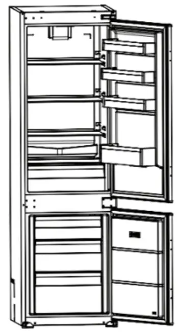 BUSH BIE7030FF Built In Combi Fridge - Cover
