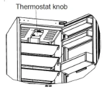 BUSH BIE7030FF Built In Combi Fridge - themostat knob