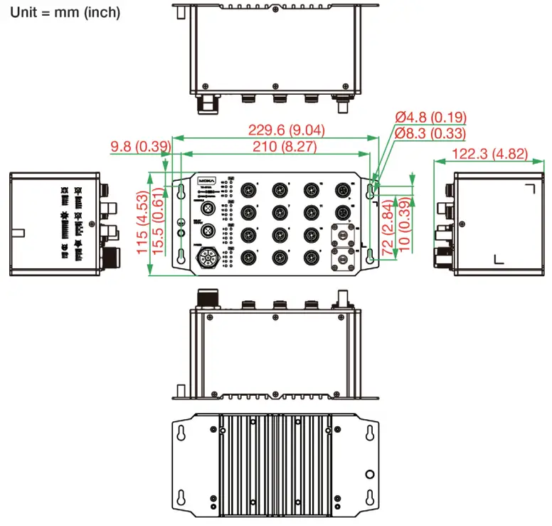 MOXA TN-4512A Series ToughNet Switch - 12