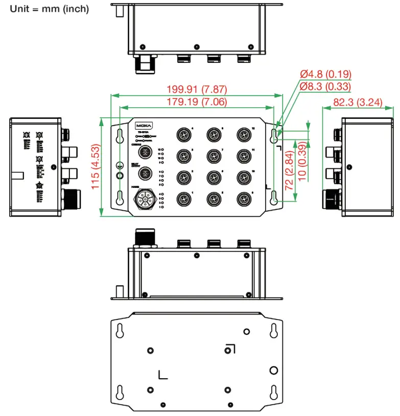 MOXA TN-4512A Series ToughNet Switch - 9