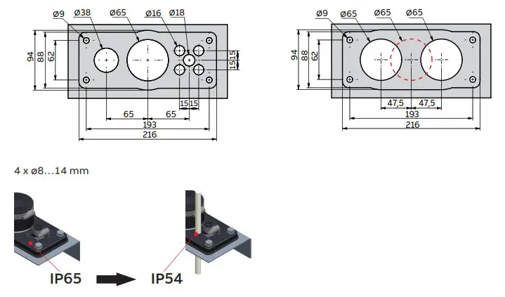 ABB HIKFL131 Cable Flange - HIKFL211 HIKFL212 2