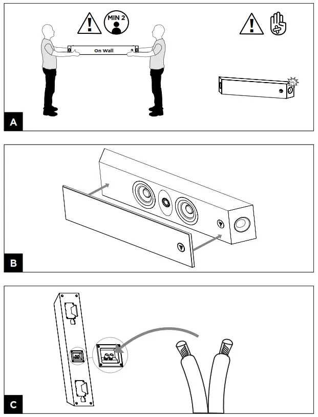 FOCAL 091OW301BK On Wall 300 Speakers - fig1
