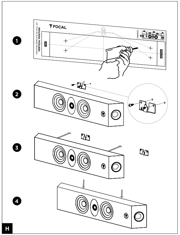FOCAL 091OW301BK On Wall 300 Speakers - fig4
