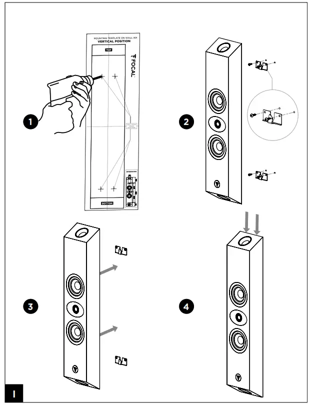 FOCAL 091OW301BK On Wall 300 Speakers - fig5