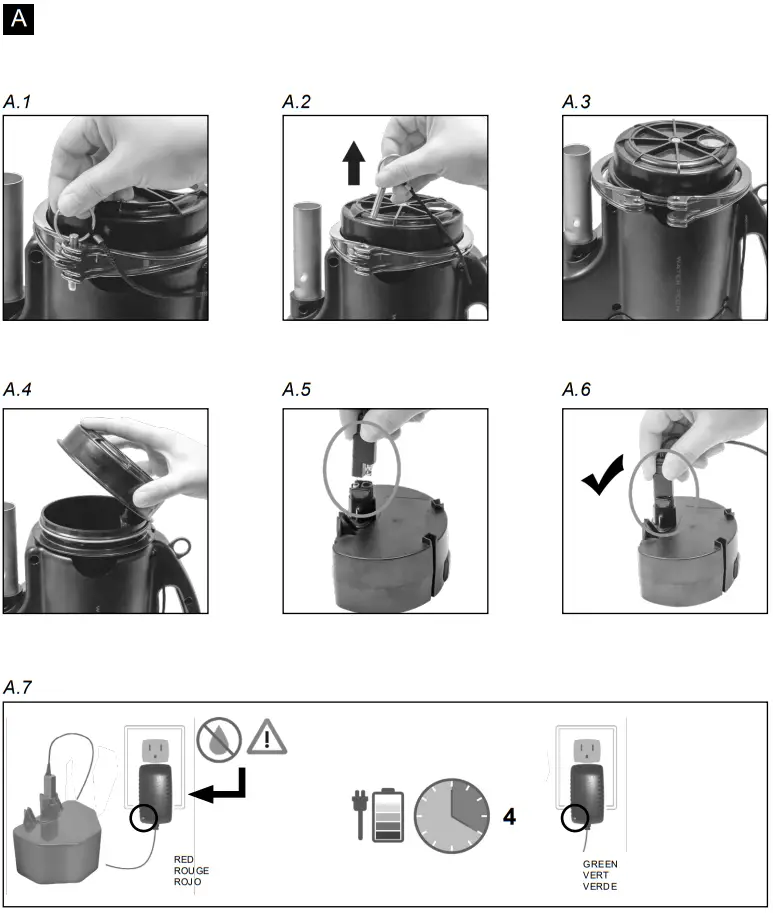 WATER TECH Precision 2.0 Cordless Vacuum Cleaner - Parts List 1