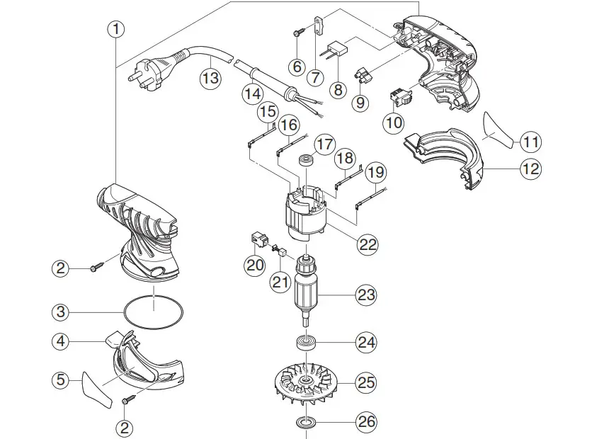 HiKOKI SV 13YA Random Orbit Sander - SERVICE PARTS LIST 3