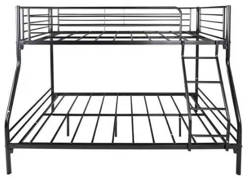 ANBAZAR 759 Black Twin Over Full Heavy Duty Bunk Bed'