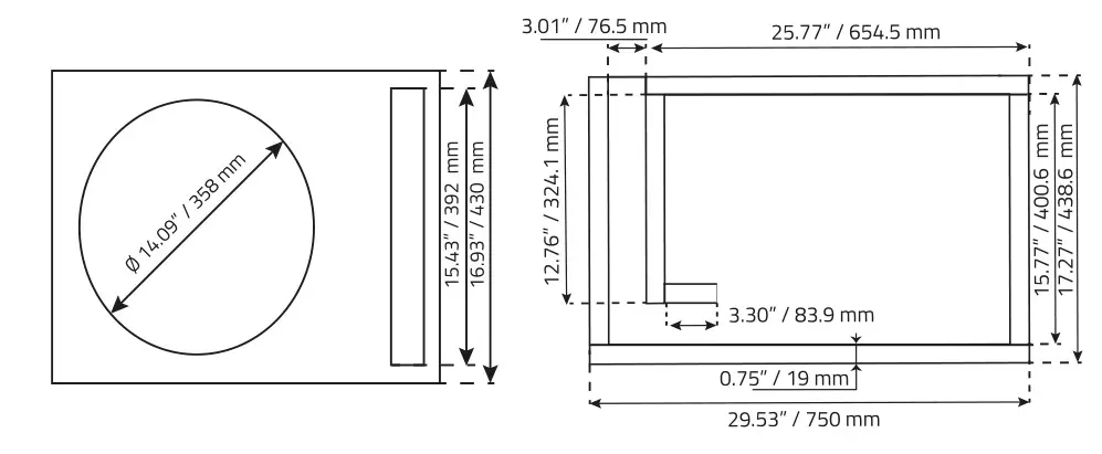 DS18 HOOL-X15.1DSPL 15 Inch SPL Competition Subwoofer - Single Subwoofer Ported Box