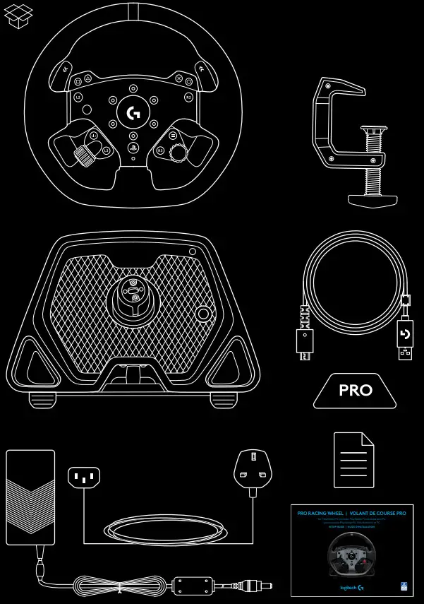 logitech PRO Racing Wheel for Playstation or Xbox and PC - Figure 1