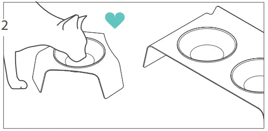 LUCYBALU-Deli-Futterstation-Cat-Food-and-Water-Bowl-Instruction-Manual-FIG-3