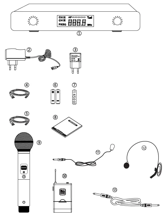 Compact UHF Wireless Microphone System (1)
