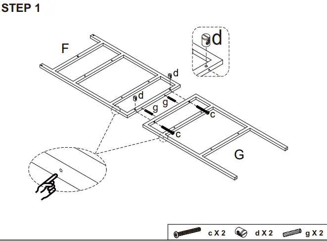 kmart 43036578 3 SECTION BAMBOO-STEP 1