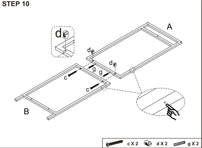 kmart 43036578 3 SECTION BAMBOO-STEP 10