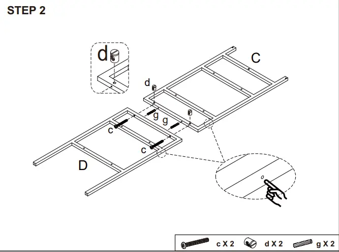 kmart 43036578 3 SECTION BAMBOO-STEP 2