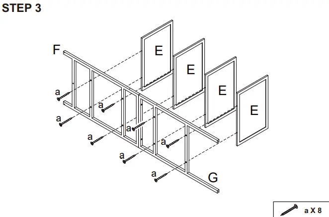 kmart 43036578 3 SECTION BAMBOO-STEP 3
