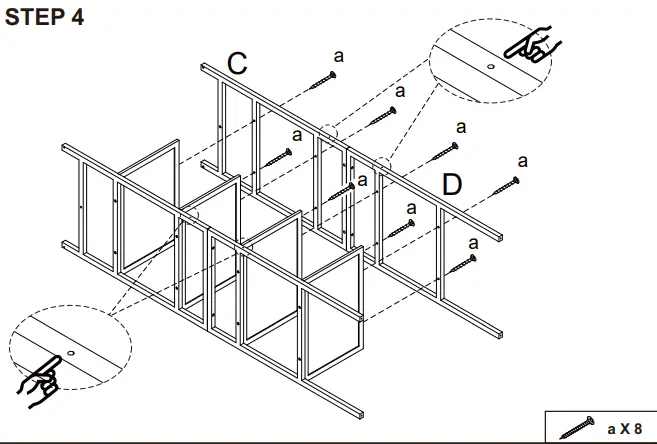 kmart 43036578 3 SECTION BAMBOO-STEP 4