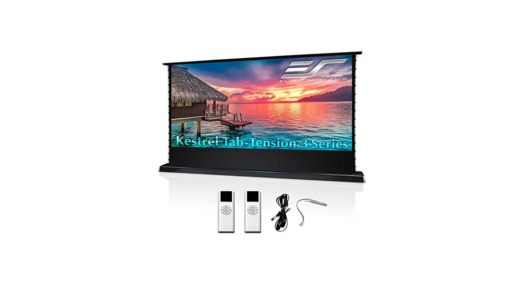 Elite Screens Fte133h3 Kestrel Tab-tension 3 Cinewhite X Matte White Floor Rising Electric Motorized Screen User Manual