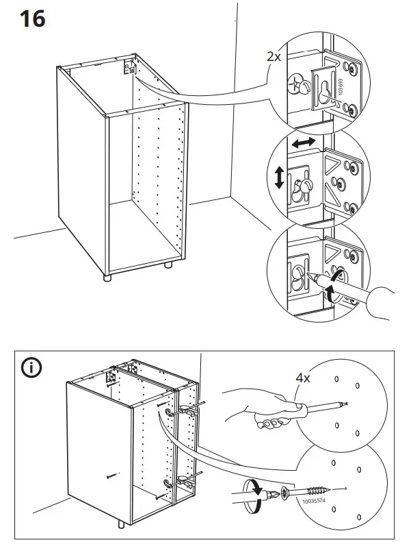 IKEA METOD Base Cabinet Frame - 16