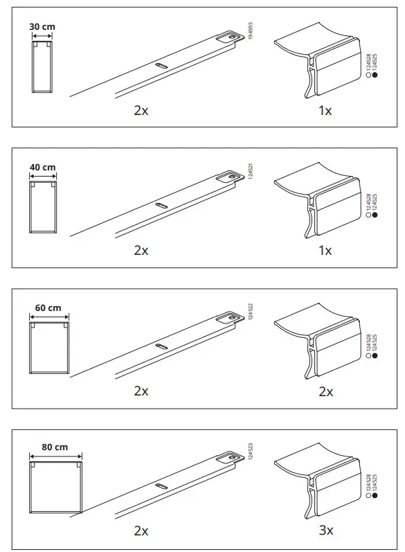 IKEA METOD Base Cabinet Frame - parts 1