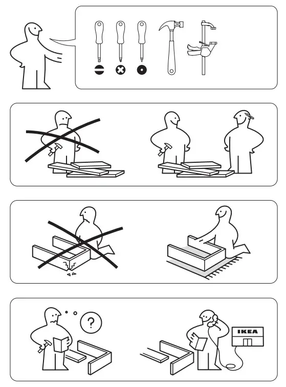 IKEA METOD Base Cabinet Frame - tools