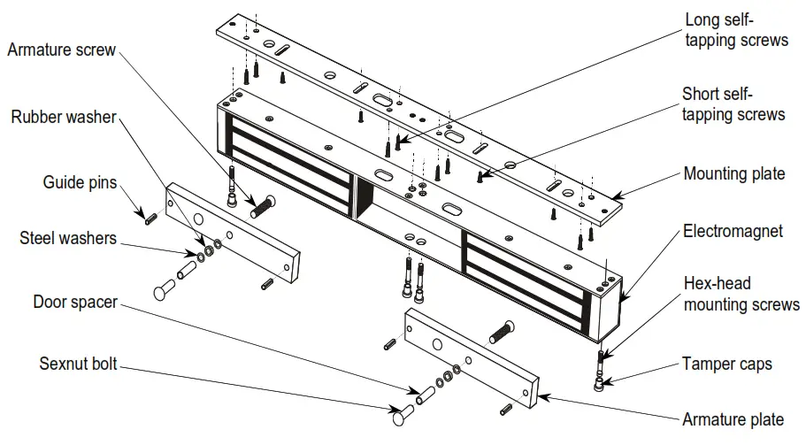 SECO-LARM E-941DA-600Q Double Door Electromagnetic Locks - 1