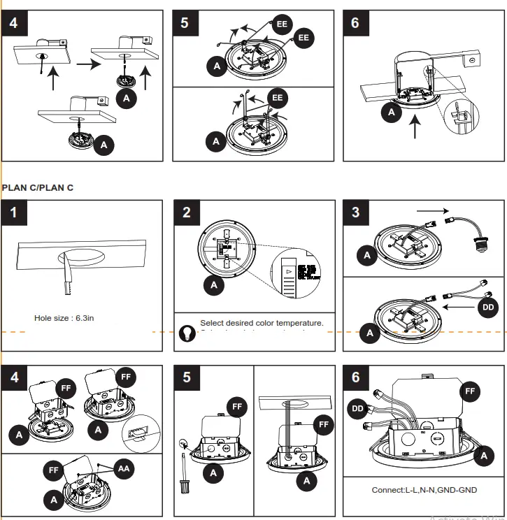 UTILITECH 5041632 3 in 1 Recessed Downlight - fig 5