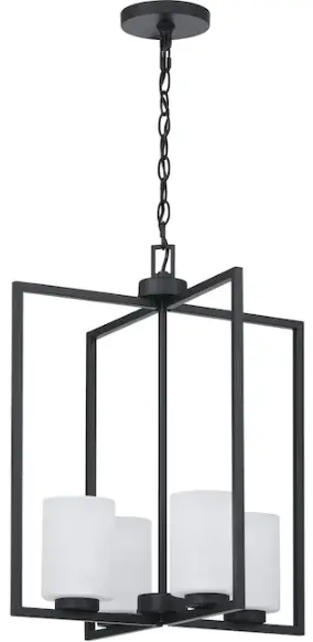 PROGRESS LIGHTING P500425-31M 4-Light Matte Black Modern/Contemporar