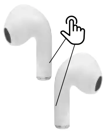 iHip BL 06 True Wireless Earbuds - Earbud Controls