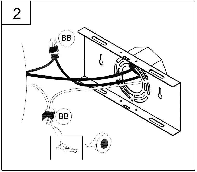 PROGRESS LIGHTING Barril LED 2.33-in 1-Light Brushed Nickel LED Modern Contemporary Vanity Light Instruction Manual - Strip of insulation from the electrical