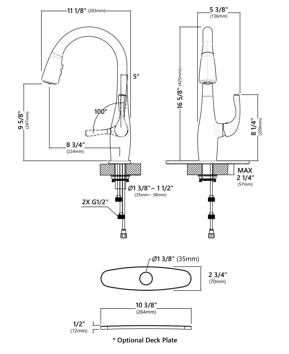 Kraus KPF-1670 Esina Single Handle Pull-Down Kitchen Faucet - Faucet Installation Procedure