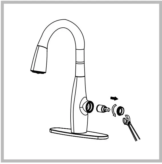 Kraus KPF-1670 Esina Single Handle Pull-Down Kitchen Faucet - Maintenance - Cartridge Replacement step 2