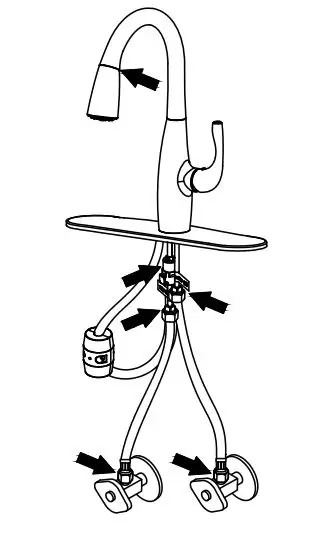 Kraus KPF-1670 Esina Single Handle Pull-Down Kitchen Faucet - Step 7. Check for Leaks