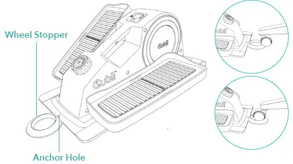 Cubii-F3B2GRN-JR2-Fly-Wheel-Resistance-Compact Under-Desk Elliptical-9