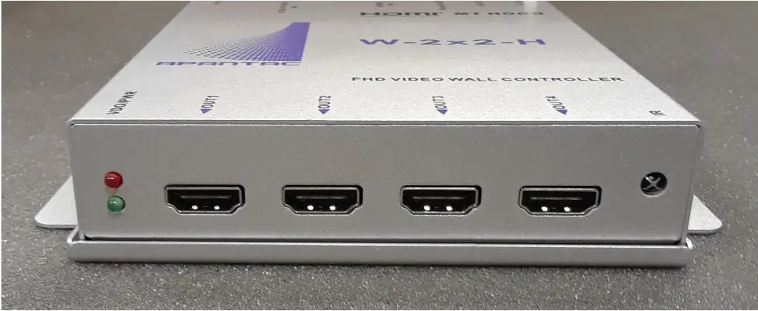 W 2x2 H APANTAC Mt Hood FHD Video Wall Controller - Front Panel