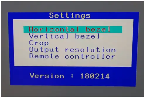 W 2x2 H APANTAC Mt Hood FHD Video Wall Controller - OSD Configuration