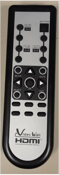 W 2x2 H APANTAC Mt Hood FHD Video Wall Controller - Remote