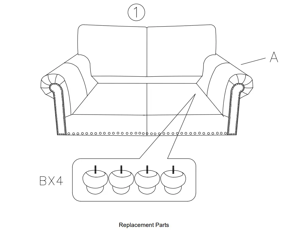 ASHLEY 8050535 Nicorvo Loveseat-fig1