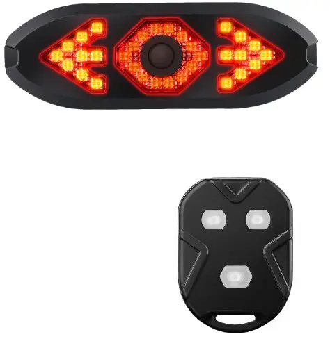 Lights S09P1ET12A Wireless Remote Turn Signal Bike Tail Light - Cover