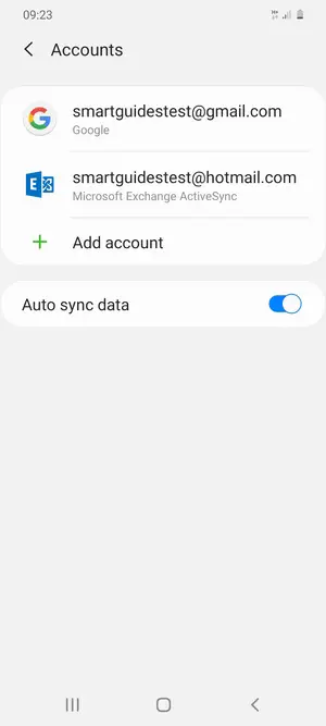 Select your Google account