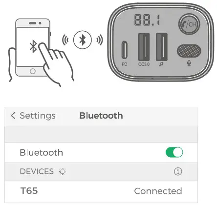 Battery Mate T65 Car Bluetooth FM Transmitter - INSTRUCTION 6