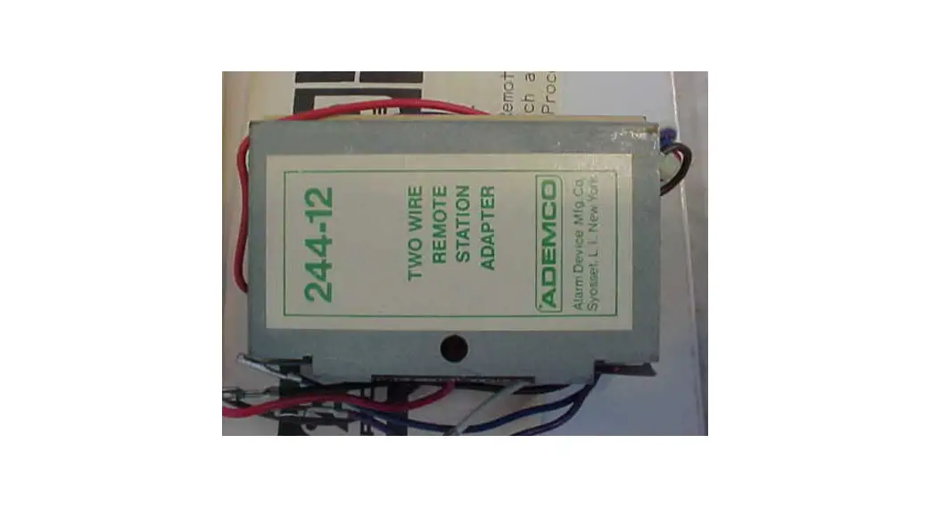 Ademco 245-12 Two Wire Remote Station Adapter With Fire Circuit Instructions