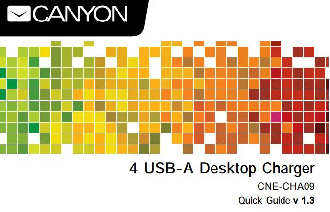 CANYON CNE-CHA09 4 USB-A Desktop Charger User Guide