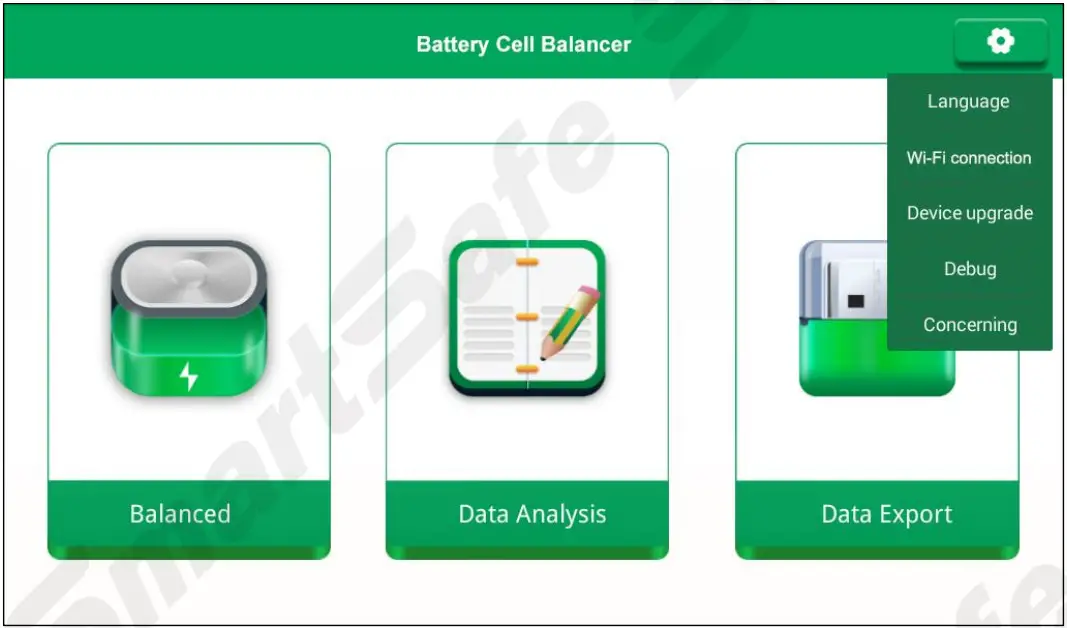 SmartSafe iSmartEV EB480 Lithium Battery Balancer for EV - General Settings