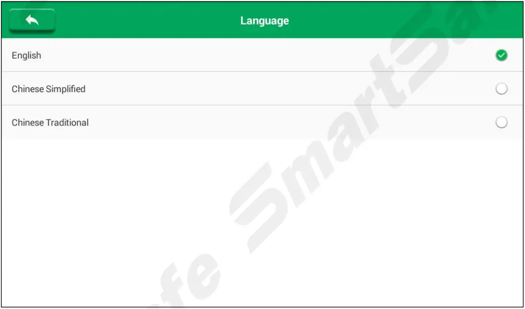 SmartSafe iSmartEV EB480 Lithium Battery Balancer for EV - Language settings