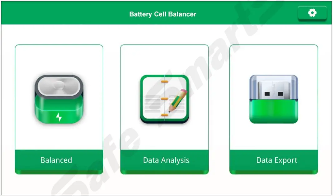 SmartSafe iSmartEV EB480 Lithium Battery Balancer for EV - Main Menu