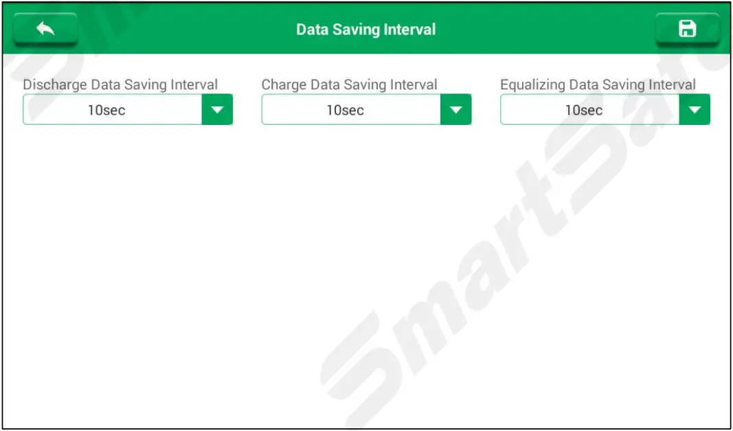 SmartSafe iSmartEV EB480 Lithium Battery Balancer for EV - Saving Interval