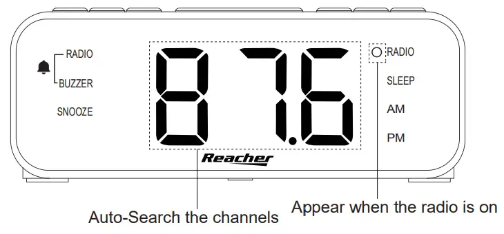 Reacher YM-186 Alarm Clock -FM Channel
