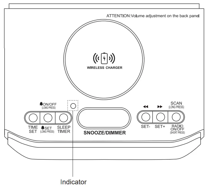 Reacher YM-186 Alarm Clock -Indicator