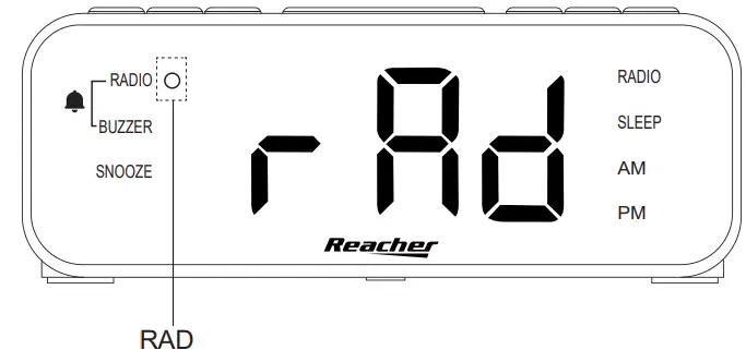 Reacher YM-186 Alarm Clock - RAD