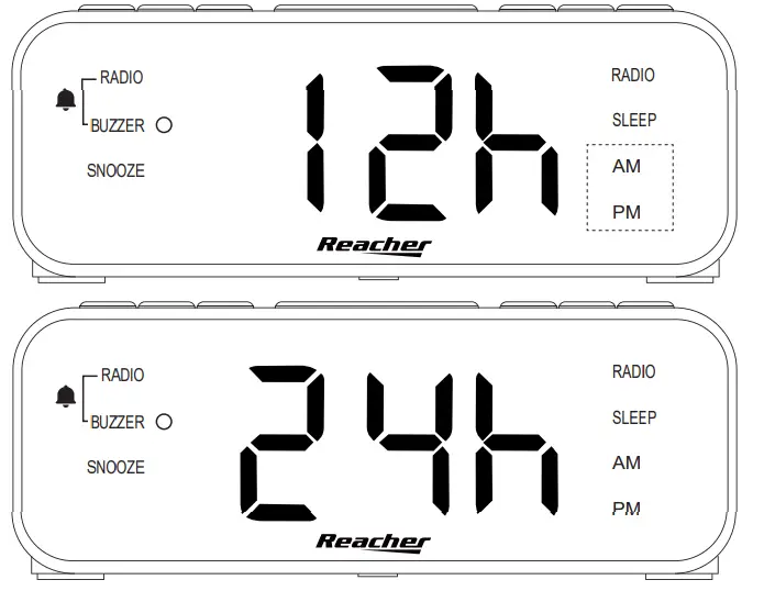 Reacher YM-186 Alarm Clock -Time Setting 3